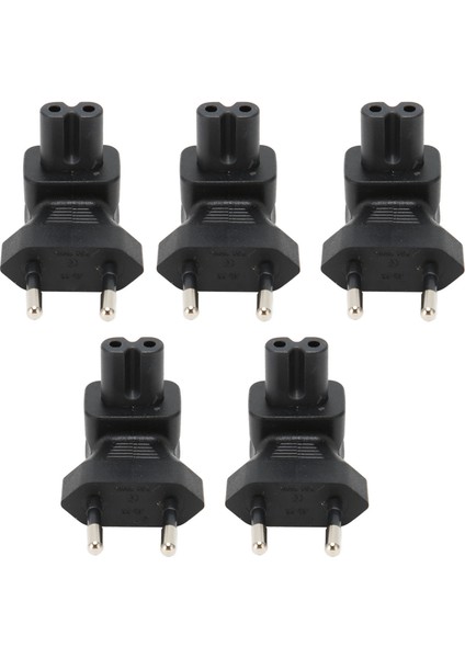 5 Adet IEC320 C7 Güç Adaptörü Erkek - IEC320 C7 Dişi Güç Fişi Adaptörü Dirsek Konnektörü (Yurt Dışından)