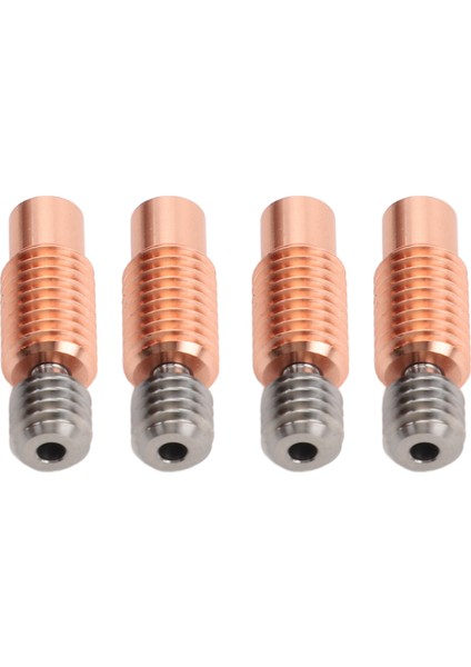 4 Adet 3D Yazıcı Tüm Metal Heatbreak Profesyonel Bakır Alaşımlı Ekstruder Boğaz Borusu Değiştirme 3D Yazıcı Aksesuarları Için V6 (Yurt Dışından)