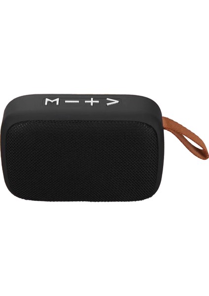 Mini Bluetooth Hoparlör Stereo Subwoofer Destekli Hafıza Kartı Taşınabilir Kablosuz Hoparlör El Askısı Siyah (Yurt Dışından)