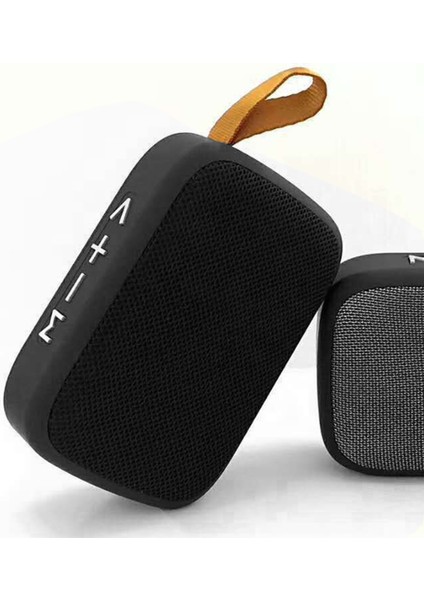 Mini Bluetooth Hoparlör Stereo Subwoofer Destekli Hafıza Kartı Taşınabilir Kablosuz Hoparlör El Askısı Siyah (Yurt Dışından)