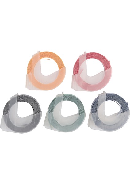 5 Adet Kabartma Bant Kılavuzu 3D Dekoratif Kılavuzu Kendin Yap Pvc Etiket Yapıcı Bant 9mm 3 Metre Bir Set (Yurt Dışından)