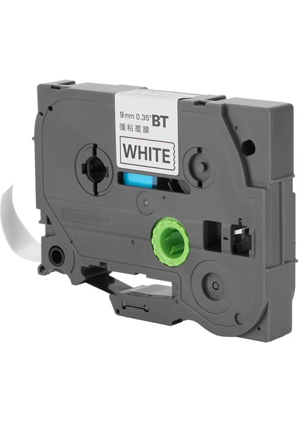 TZE221 Ptouch Siyah Beyaz Lamine Etiket Bandı 9mm BT-221 ile Uyumludur (Yurt Dışından) fiyatları