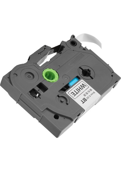 TZE221 Ptouch Siyah Beyaz Lamine Etiket Bandı 9mm BT-221 ile Uyumludur (Yurt Dışından) indirimleri