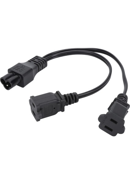 IEC320 C6 Erkek Nema 1 15R Güç Kablosu Y Ayırıcı Güç Fişi Kablosu Dizüstü Bilgisayar Lamba Hoparlör Yazıcı Kamera Ölçek Projektör (Yurt Dışından)