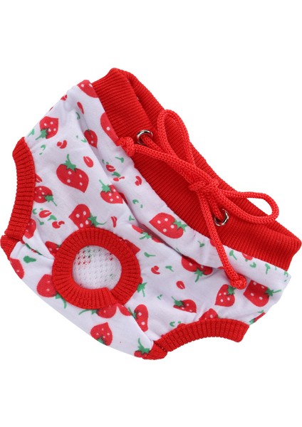 Pet Domuz Fizyolojik Pantolon Çilek Desen Domuz Sıhhi Iç Çamaşırı Kullanımlık Bebek Bezleribeyaz M (Yurt Dışından)