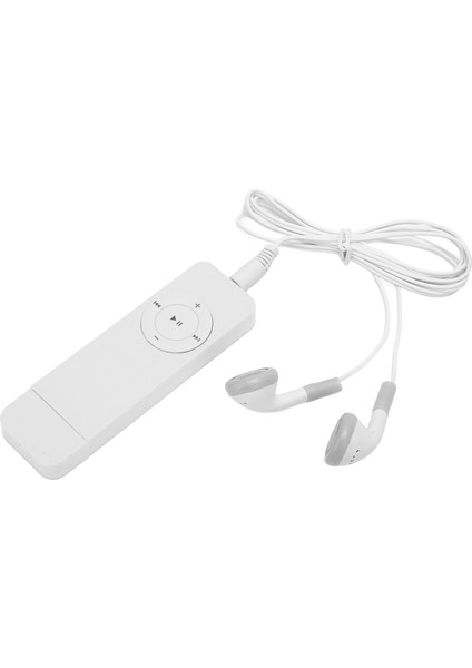 Mp3 Çalar Kayıpsız Ses Desteği 64 Gb'a Kadar Mini Müzik Çalar Öğrenciler Koşu Seyahat Beyaz (Yurt Dışından)