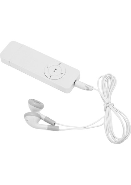Mp3 Çalar Kayıpsız Ses Desteği 64 Gb'a Kadar Mini Müzik Çalar Öğrenciler Koşu Seyahat Beyaz (Yurt Dışından)