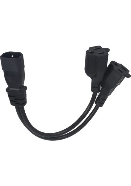 Y Ayırıcı Güç Fişi Kablosu Iec 320 C14 Erkekten Çifte 5 15R Dişi Ayırıcı Adaptör Kablosu 11,8 Inç 10A 125‑ (Yurt Dışından)