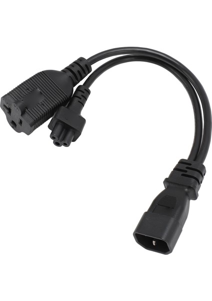 IEC320 C14 Ila C5 ve Nema 5‑20R Güç Kablosu IEC320 C14 Erkek Ila C5 ve Nema 5‑20R Dişi Y Ayırıcı Güç Kablosu 32 cm (Yurt Dışından)