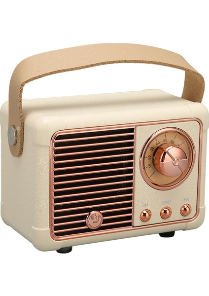 Retro Bluetooth Hoparlör Hifi Stereo Hızlı Iletim Düşük Güç Tüketimi Taşınabilir Vintage Hoparlör Ev Dış Mekan Sarı (Yurt Dışından)