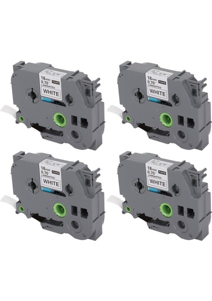 Etiket Yapıcı Bant 18MM Genişlik 8m Uzunluk Siyah Üzerine Beyaz Etiket Yapıcı Yedekleri Tze 141 Için Tze 241 Için Tze 541 Için Tze 641 Için Beyaz Kutu 4'lü (Yurt Dışından) fiyatları