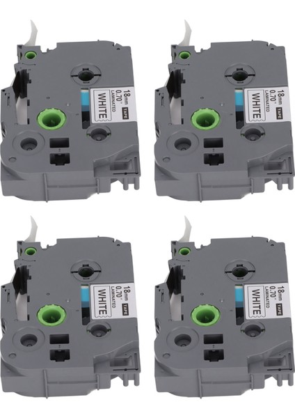 Etiket Yapıcı Bant 18MM Genişlik 8m Uzunluk Siyah Üzerine Beyaz Etiket Yapıcı Yedekleri Tze 141 Için Tze 241 Için Tze 541 Için Tze 641 Için Beyaz Kutu 4'lü (Yurt Dışından) fırsatları