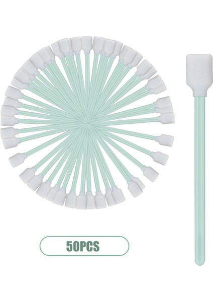 Yazıcı Disk Lensi Için 50 Adet Anti Statik Köpük Temizleme Çubuğu (Yurt Dışından)