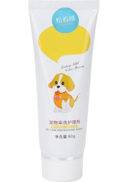 Hayvan Krem Saç Boyası Jel Yarı Kalıcı Geçici Pet Kürk Boyama Kullanımı Kolay (Turkuaz 80ML) (Yurt Dışından)