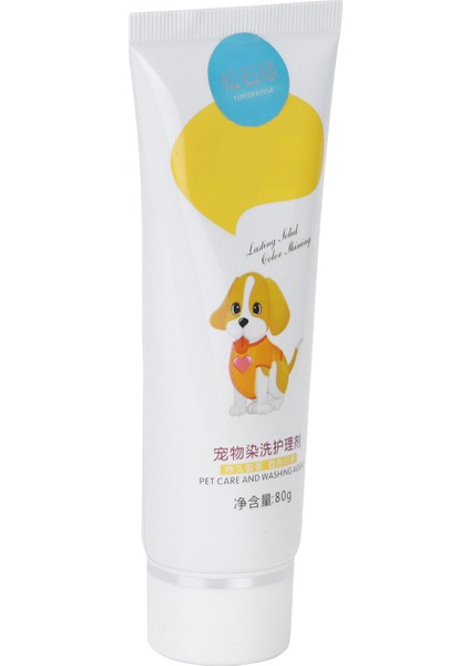 Hayvan Krem Saç Boyası Jel Yarı Kalıcı Geçici Pet Kürk Boyama Kullanımı Kolay (Turkuaz 80ML) (Yurt Dışından)