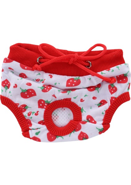 Pet Domuz Fizyolojik Pantolon Çilek Desen Domuz Sıhhi Iç Çamaşırı Kullanımlık Bebek Bezleribeyaz S (Yurt Dışından)
