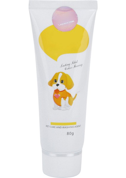 Hayvan Saç Boyası Jel Yarı Kalıcı Geçici Pet Kürk Boyama Kullanımı Kolay Evcil Hayvan Malzemeleri (Kiraz Çiçekleri Pembe 80ML) (Yurt Dışından)