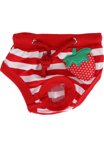Pet Domuz Fizyolojik Pantolon Çilek Desen Domuz Sıhhi Iç Çamaşırı Kullanımlık Diapersred S (Yurt Dışından)