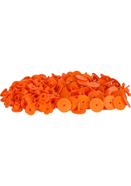 100 Adet Kalınlaşmış Koyun Kulak Etiketi Numarası Işaretleyici Kimlik Kartı Bilgi Yönetimi Étiquette D ' Oreille Turuncu Sans Mot (Yurt Dışından)