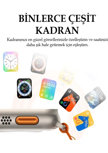 Prepare Ultra 2 Akıllı Saat Çelik Kordon Hediyeli Gri Kasa 49MM Nfc Bildirim Sesli Arama Özellikli LG68 fırsatları