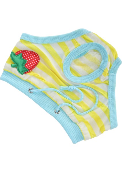 Pet Domuz Fizyolojik Pantolon Çilek Desen Domuz Sıhhi Iç Çamaşırı Kullanımlık Bebek Bezisarı L (Yurt Dışından)