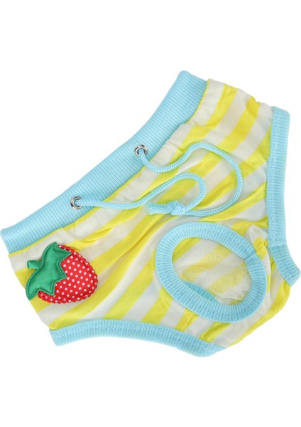 Pet Domuz Fizyolojik Pantolon Çilek Desen Domuz Sıhhi Iç Çamaşırı Kullanımlık Bebek Bezisarı L (Yurt Dışından)