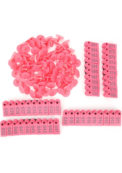 Domuz Sığır ve Koyun Kulak Etiketi Çiftlik Hayvan Tanımlama Kartı Keçi Kulak Etiketi 100 Packpink (Yurt Dışından)