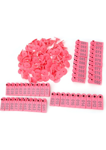 Domuz Sığır ve Koyun Kulak Etiketi Çiftlik Hayvan Tanımlama Kartı Keçi Kulak Etiketi 100 Packpink (Yurt Dışından)