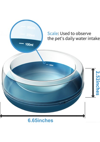 2-In-1 Kedi Su Kasesi Kombine Tip Köpek Maması Kasesi Wobble Interaktif Kaseler Evcil Hayvanlar Için Açık Havada Bıyık Yorgunluk Kedi Kase Plaka (Yurt Dışından)