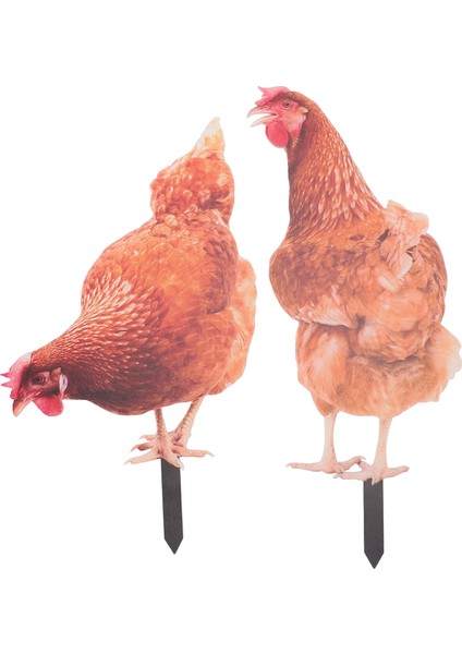 Bahçe Tavuk Kazık Renkli Hava Koşullarına Dayanıklı Akrilik Dekoratif Hayvan Figürü Kazık Açık Çim Avlu (Yurt Dışından)