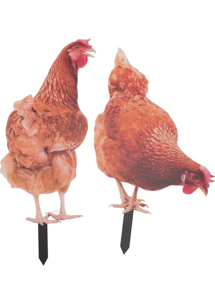 Bahçe Tavuk Kazık Renkli Hava Koşullarına Dayanıklı Akrilik Dekoratif Hayvan Figürü Kazık Açık Çim Avlu (Yurt Dışından)
