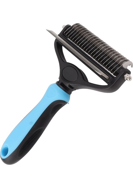 Pet Bakım Fırçası 2 In 1 Pet Dökülme Fırça Kaldır Düğümlü Kürk Pet Dematting Tarak Köpekler Kediler Için (Yurt Dışından)