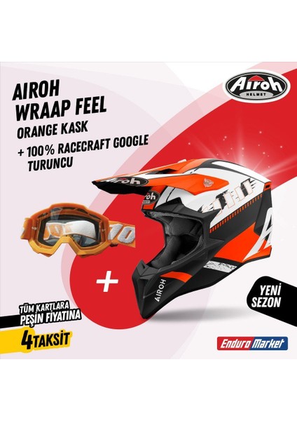 Aıroh Wraap Feel Orange Matt Kask