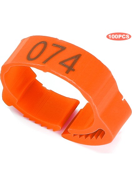 100 Adet Kümes Hayvanları Ayak Halkası Tavuk Ördek Kuş Toka Tipi Klip Yüzük Işareti Besleme Suppliesorange (Yurt Dışından) modelleri