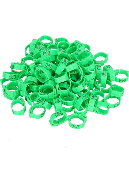 100 Adet Kümes Hayvanları Ayak Halkası Tavuk Ördek Kuş Toka Tipi Klip Yüzük Işareti Besleme Suppliesgreen (Yurt Dışından)