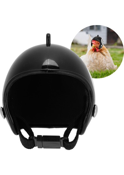 Tavuk Kask Komik Koruma Tavuk Baret Kuş Güvenlik Şapka Kaput Tavuk Accessoryblack 8 (Yurt Dışından)