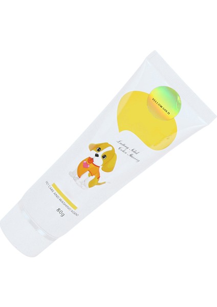 Hayvan Saç Boyası Jel Yarı Kalıcı Geçici Pet Kürk Boyama Kullanımı Kolay Evcil Hayvan Malzemeleri (Altın 80ML) (Yurt Dışından)