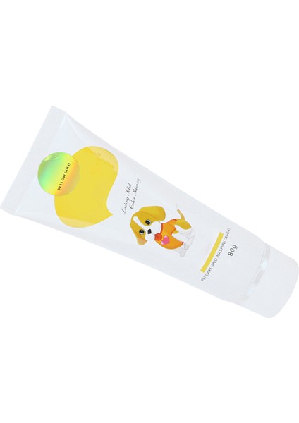 Hayvan Saç Boyası Jel Yarı Kalıcı Geçici Pet Kürk Boyama Kullanımı Kolay Evcil Hayvan Malzemeleri (Altın 80ML) (Yurt Dışından)