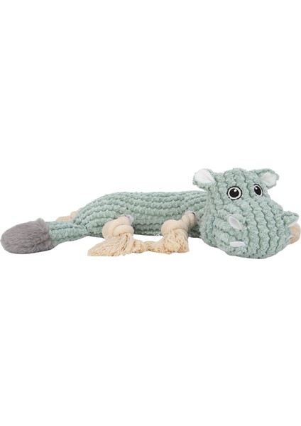 Pet Peluş Oyuncak Çiğneme Gıcırtılı Oyuncaklar Peluş Hippo Şekli Pamuk Halat Düğümü Köpek ve Orta Köpekler Için Yeşil (Yurt Dışından)