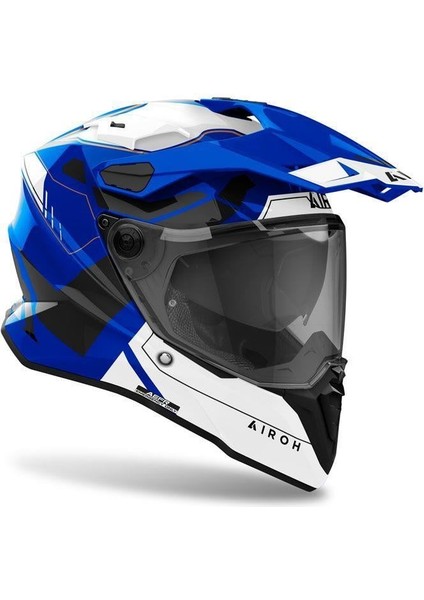 Aıroh Commander 2 Reveal Blue Gloss Kask