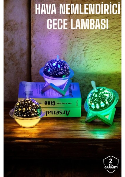 Gece Lambası Hava Nemlendirici – USB Bağlantılı Projeksiyon