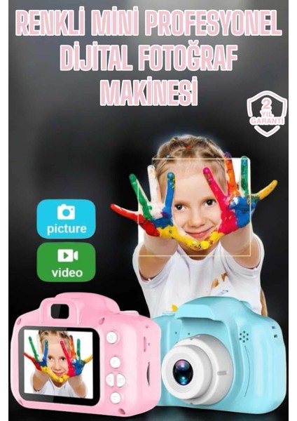 Uzun Ömürlü 8mp Çocuk Kamerası 1080P Hd Ekran