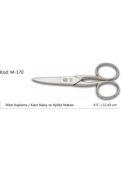Europe Kalın Nakış Makası Süper Kalite No:4.5 11,43 cm