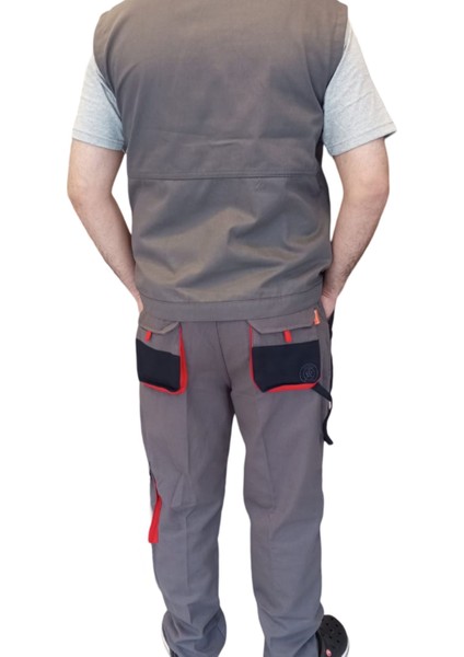 Teknik Harman Çok Cepli Yelek Pantolon Takım