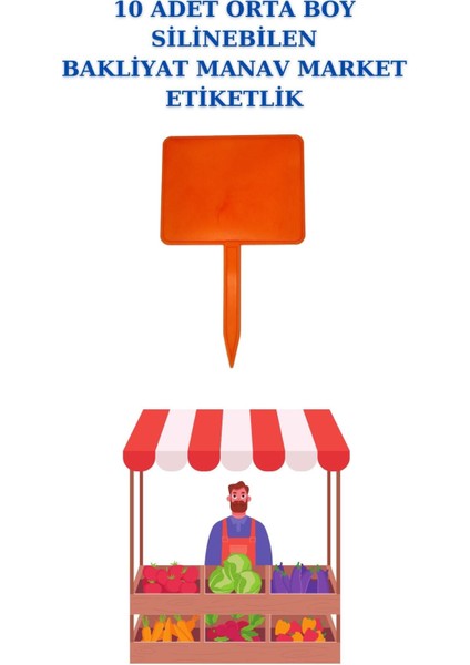 10 Adet Yaz Sil Sapla Orta Boy Bakliyat Etiketliği Manav Etiketliği Pazarcı Etiketi Trn