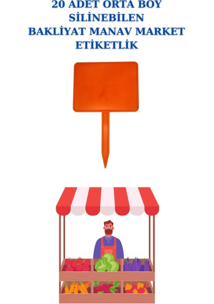 20 Adet Orta Boy Yaz Sil Sapla Bakliyat Etiketliği Manav Etiketliği Pazarcı Etiketi