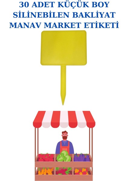 30 Adet Yaz Sil Sapla Küçük Boy Bakliyat Etiketliği Manav Etiketliği Pazarcı Etiketi