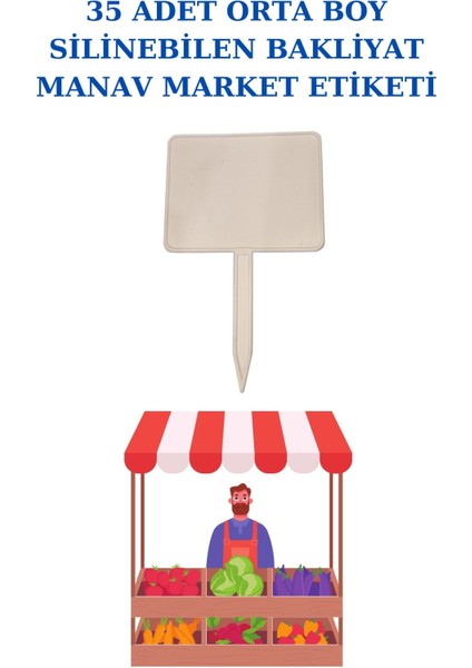 35 Adet Orta Boy Yaz Sil Sapla Bakliyat Etiketliği Manav Etiketliği Pazarcı Etiketi