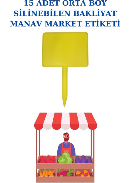 25 Adet Orta Boy Yaz Sil Sapla Bakliyat Etiketliği Manav Etiketliği Pazarcı Etiketi