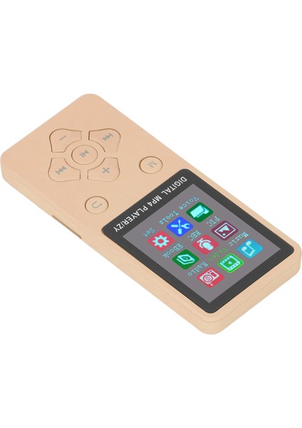 Mp3 Mp4 Oynatıcı Bluetooth 5.0 Süper Ince 1.8 Inç Renkli Ekran 128G Genişletilebilir Bellek Taşınabilir Video Müzik Oynatıcı Altın (Yurt Dışından)